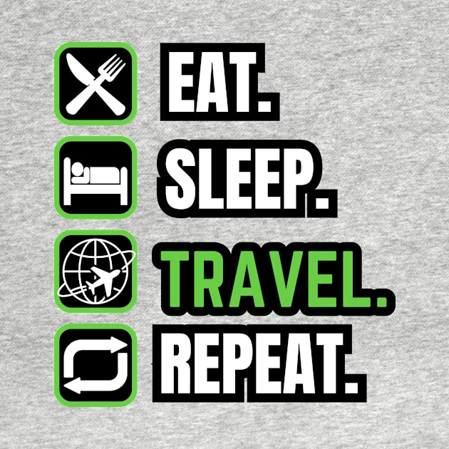 Eat Sleep Travel Repeat by Paul Summers